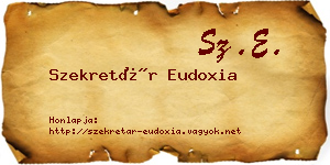 Szekretár Eudoxia névjegykártya
